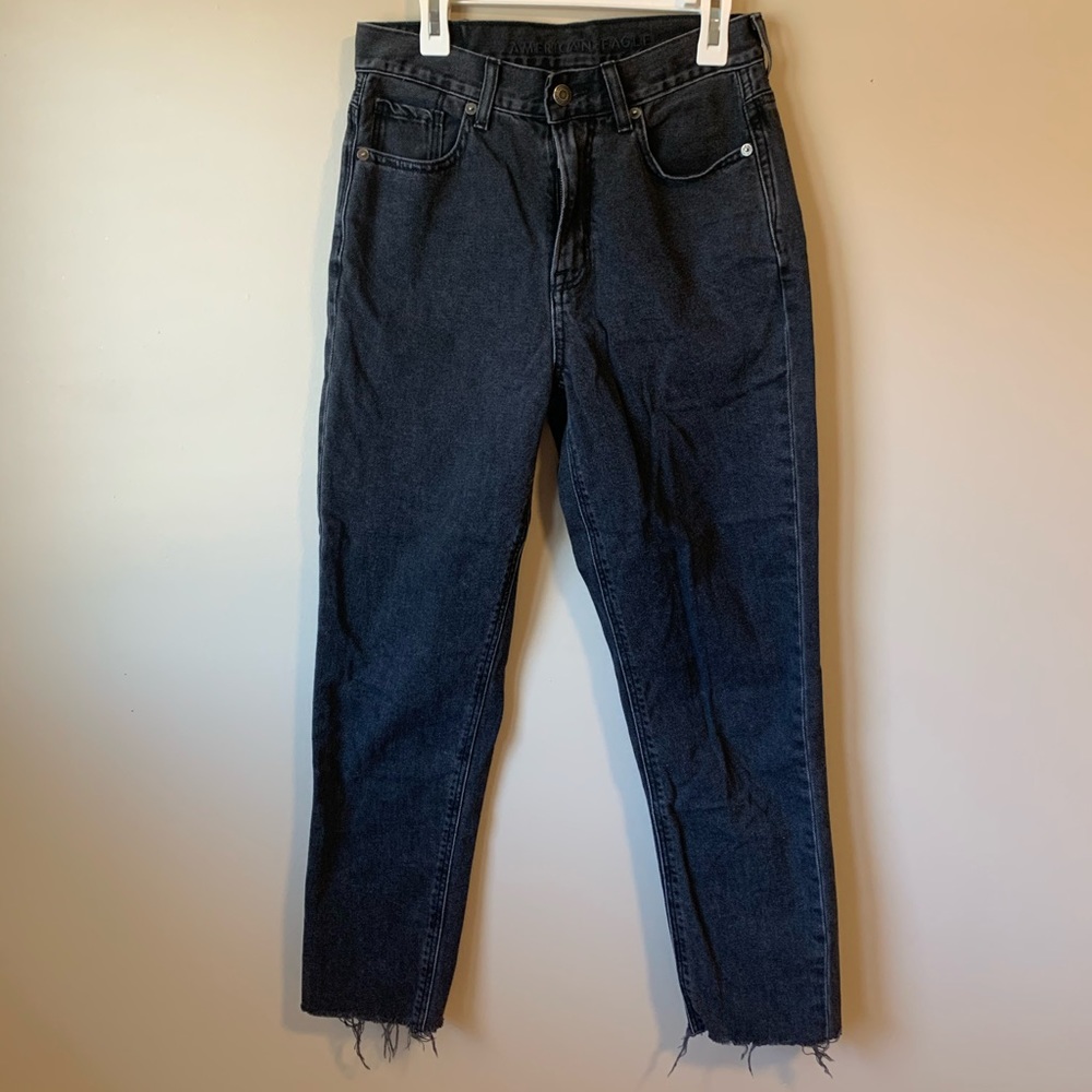 Faded Black Mom Jeans (High Waisted)